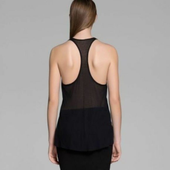 HELMUT LANG Racer Tank  BLACK Voltage Rib Modal - Picture 2 of 2